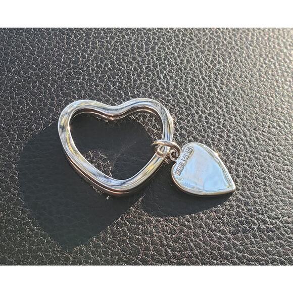 Tiffany Sterling Silver Heart Key Holder Ring Keychain 925 - Picture 2 of 4